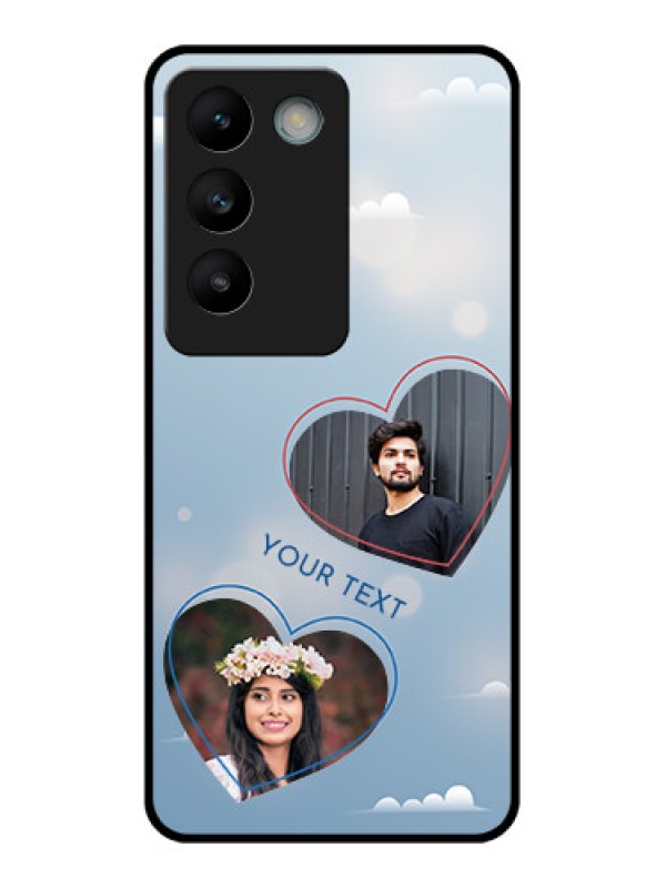 Custom Vivo T3 5G Custom Glass Phone CaseBlue Color Couple Design