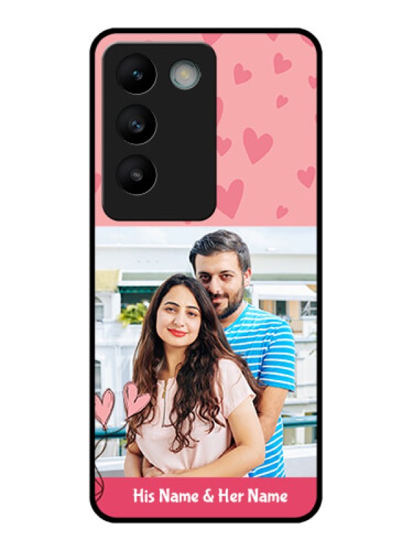 Custom Vivo T3 5G Custom Glass Phone CaseLove Design Peach Color