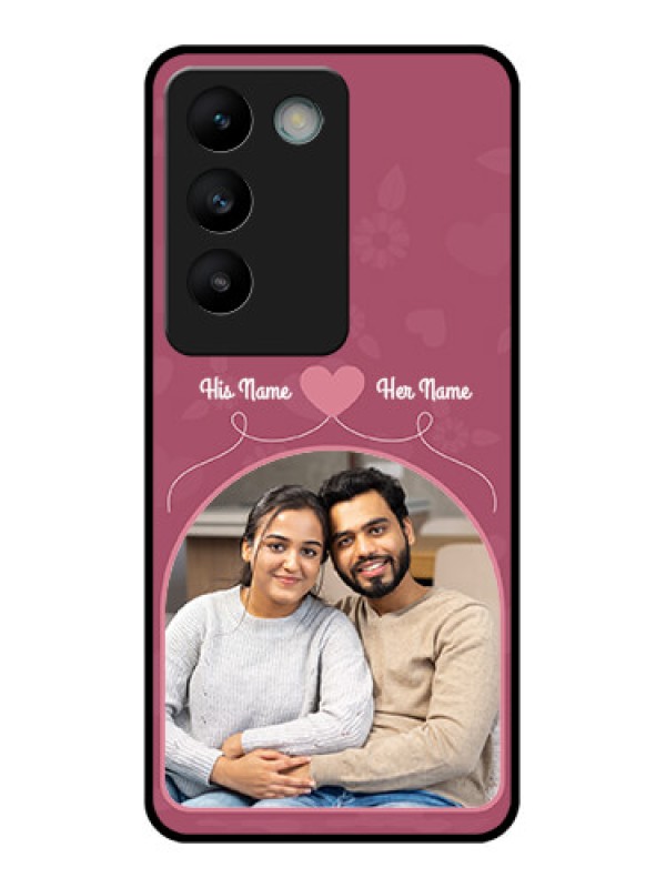 Custom Vivo T3 5G Custom Glass Phone CaseLove Floral Design