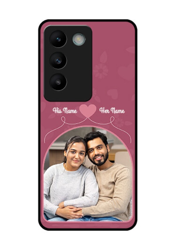 Vivo T3 5G Custom Glass Phone CaseLove Floral Design