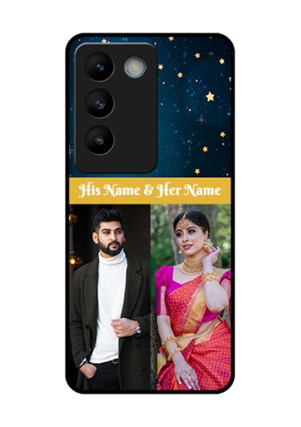 Vivo T3 5G Custom Glass Phone CaseGalaxy Stars Backdrop Design