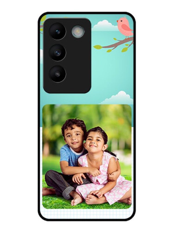 Custom Vivo T3 5G Custom Glass Phone CaseDoodle Love Design