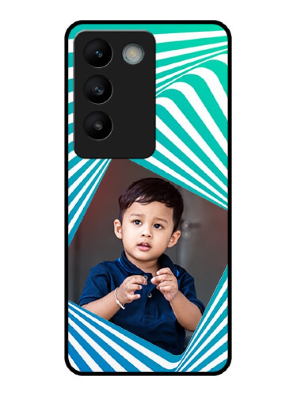 Custom Vivo T3 5G Custom Glass Phone CaseAbstract Spiral Design