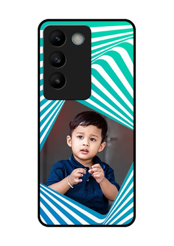 Vivo T3 5G Custom Glass Phone CaseAbstract Spiral Design
