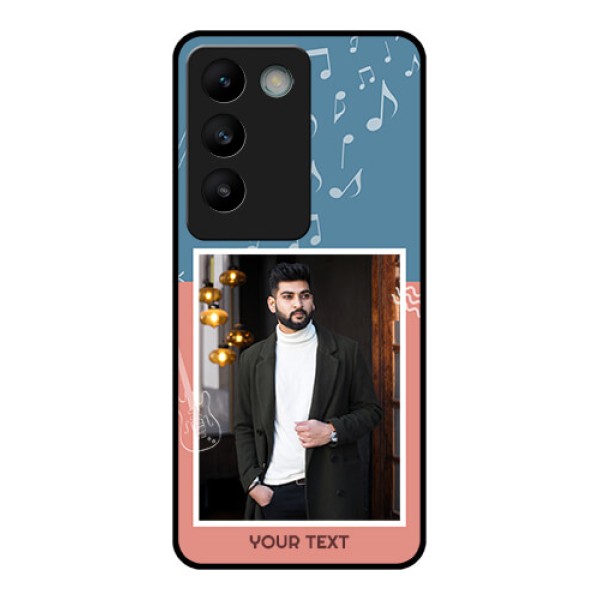 Vivo T3 5G Custom Glass Phone CaseWith Color Musical Note Design Vivo T3 5G Custom Glass Phone CaseWith Color Musical Note Design