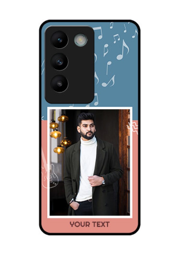 Vivo T3 5G Custom Glass Phone CaseWith Color Musical Note Design