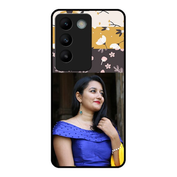 Vivo T3 5G Custom Glass Phone CaseStylish Floral Design Vivo T3 5G Custom Glass Phone CaseStylish Floral Design