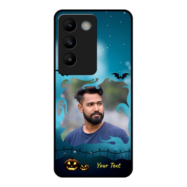 Vivo T3 5G Custom Glass Phone CaseHalloween Frame Design