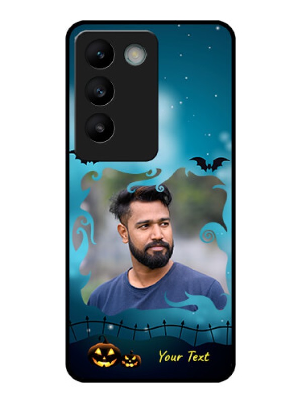 Custom Vivo T3 5G Custom Glass Phone CaseHalloween Frame Design