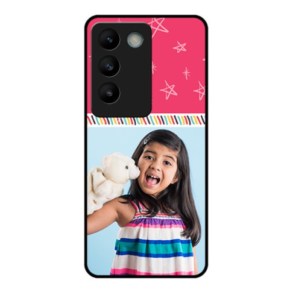 Vivo T3 5G Custom Glass Phone CaseLine Art Design