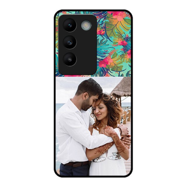 Vivo T3 5G Custom Glass Phone CaseWatercolor Floral Design