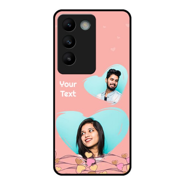 Vivo T3 5G Custom Glass Phone CaseLove Doodle Design
