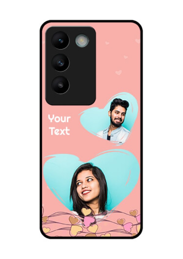 Vivo T3 5G Custom Glass Phone CaseLove Doodle Design