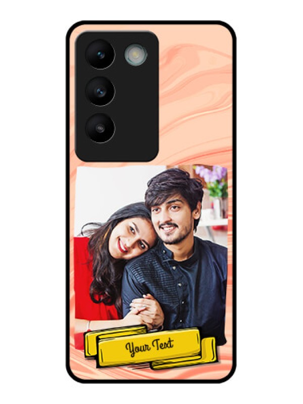 Custom Vivo T3 5G Custom Glass Phone CaseMarble Texture Design