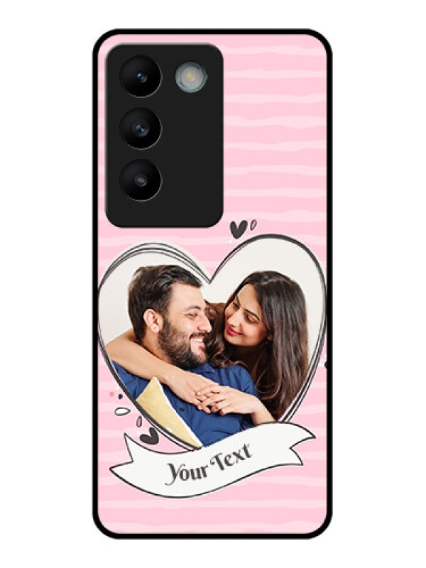Custom Vivo T3 5G Custom Glass Phone CaseVintage Heart Design