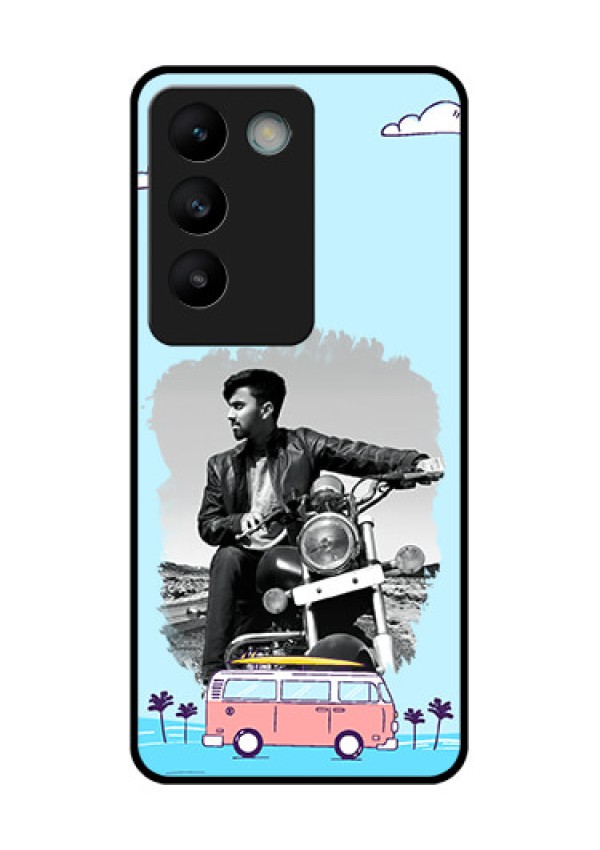 Vivo T3 5G Custom Glass Phone CaseTravel and Adventure Design