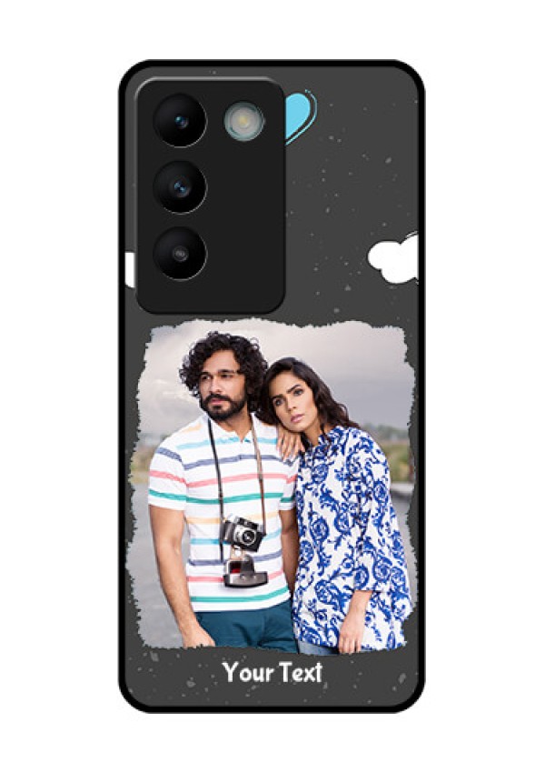 Vivo T3 5G Custom Glass Phone CaseSplashes With Love Doodles Design