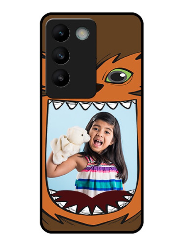 Custom Vivo T3 5G Custom Glass Phone CaseOwl Monster Back Case Design