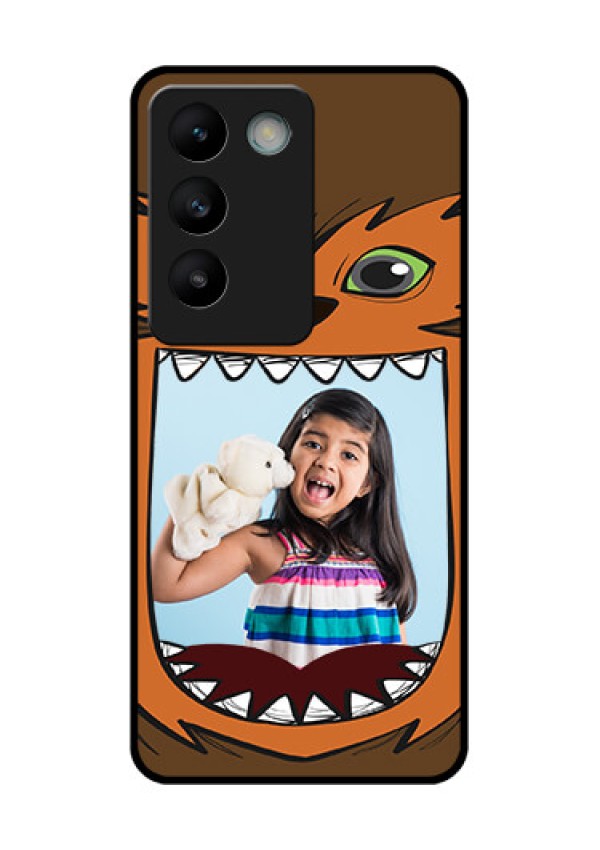Vivo T3 5G Custom Glass Phone CaseOwl Monster Back Case Design