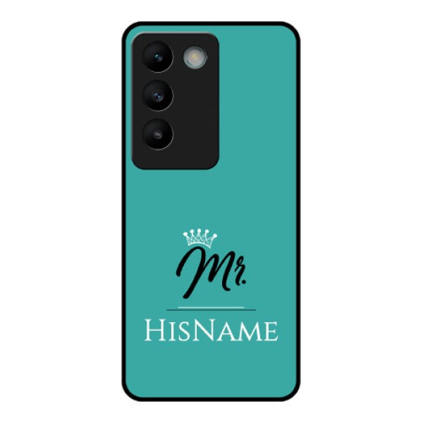 Vivo T3 5G Custom Glass Phone CaseMr With Name Design