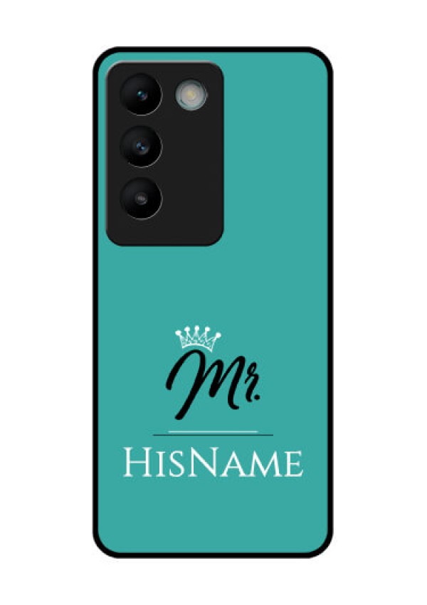 Vivo T3 5G Custom Glass Phone CaseMr With Name Design
