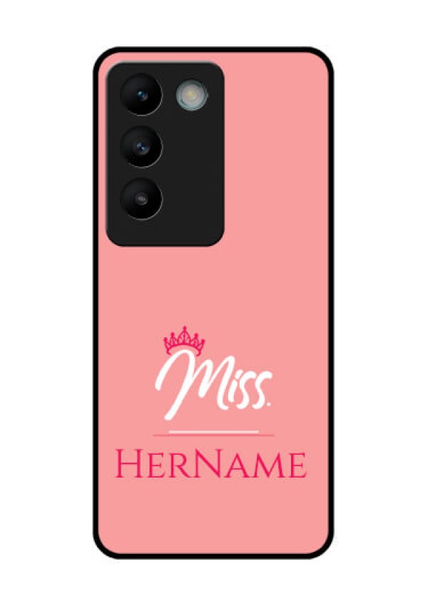 Vivo T3 5G Custom Glass Phone CaseMrs With Name Design