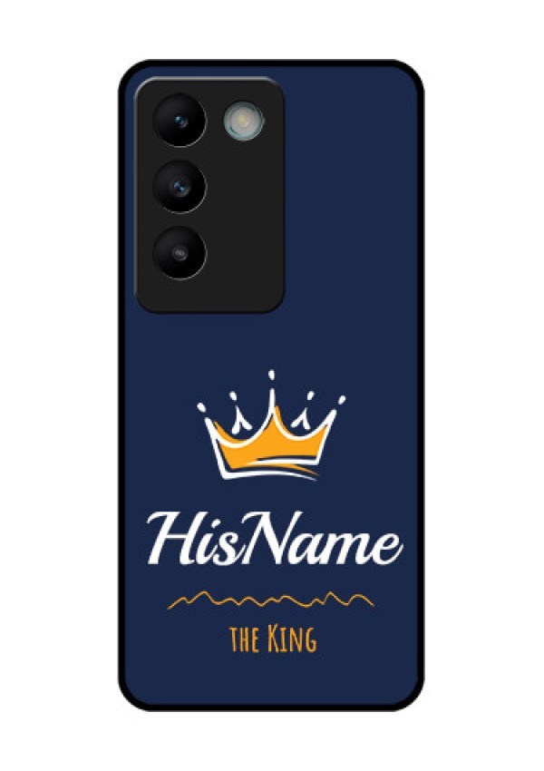 Vivo T3 5G Custom Glass Phone CaseKing With Name Design