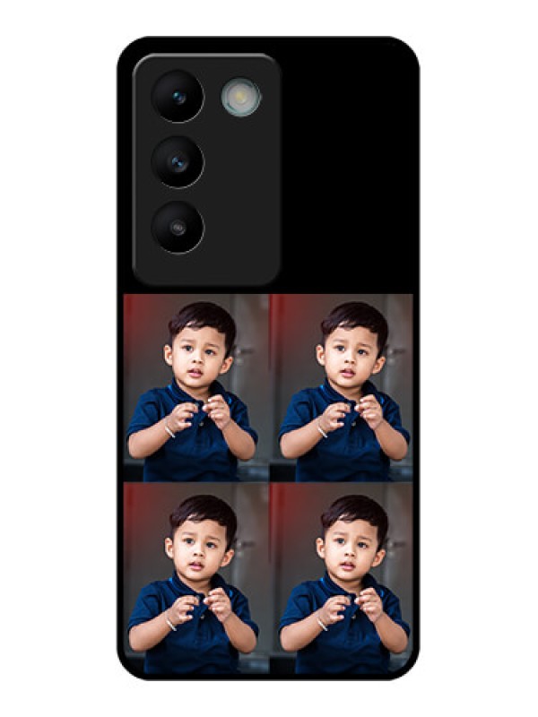 Custom Vivo T3 5G Custom Glass Phone Case4 Image Holder Design