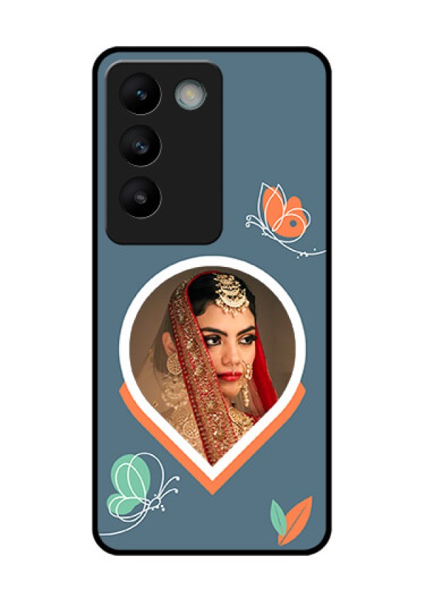 Vivo T3 5G Custom Glass Phone CaseDroplet Butterflies Design