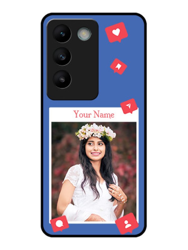 Custom Vivo T3 5G Custom Glass Phone CaseLike Share And Comment Design