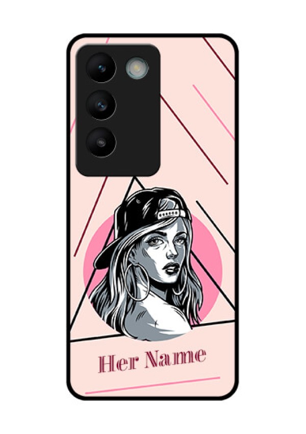 Vivo T3 5G Custom Glass Phone CaseRockstar Girl Design