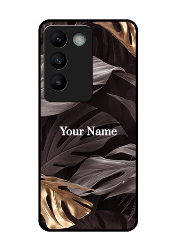Vivo T3 5G Custom Glass Phone CaseWild Leaves Digital Paint Design