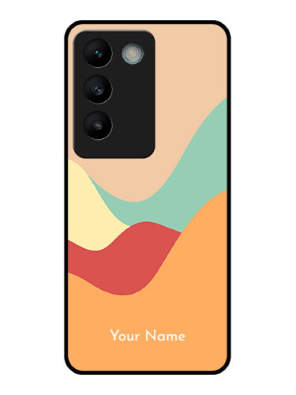 Custom Vivo T3 5G Custom Glass Phone CaseOcean Waves Multi - Colour Design