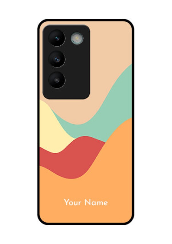 Vivo T3 5G Custom Glass Phone CaseOcean Waves Multi - Colour Design