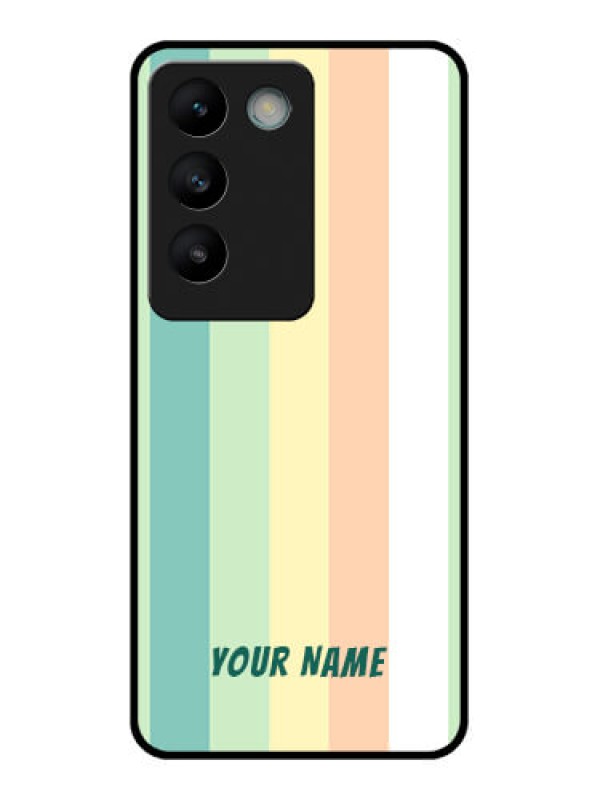 Custom Vivo T3 5G Custom Glass Phone CaseMulti - Colour Stripes Design
