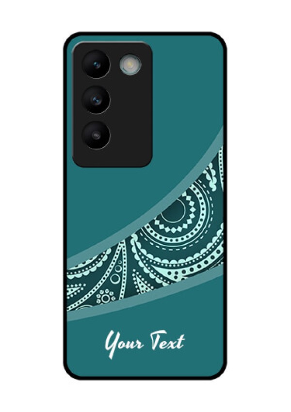 Vivo T3 5G Custom Glass Phone CaseSemi Visible Floral Design