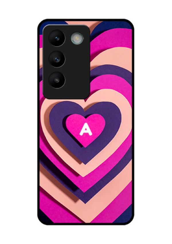 Vivo T3 5G Custom Glass Phone CaseCute Heart Pattern Design