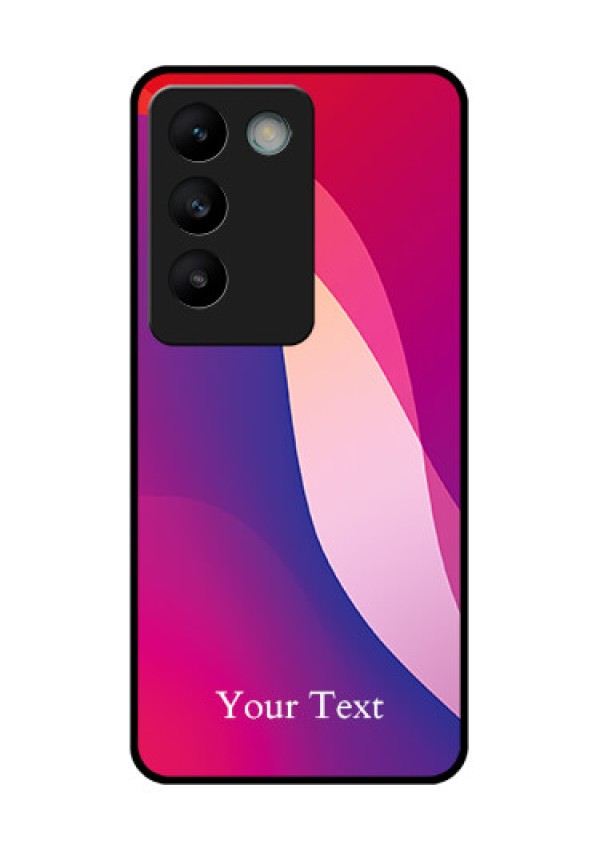 Vivo T3 5G Custom Glass Phone CaseDigital Abstract Overlap Design