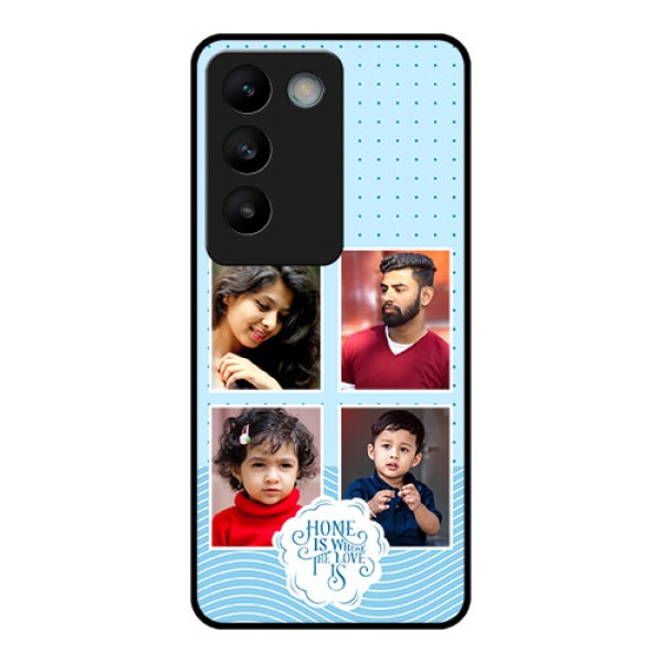 Vivo T3 5G Custom Glass Phone CaseCute Love Quote With 4 Pic Upload Design Vivo T3 5G Custom Glass Phone CaseCute Love Quote With 4 Pic Upload Design