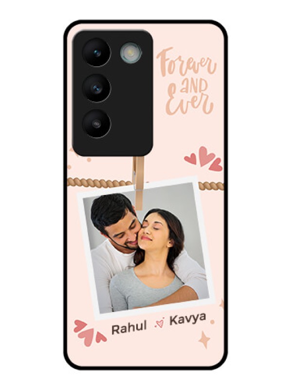 Custom Vivo T3 5G Custom Glass Phone CaseForever And Ever Love Design