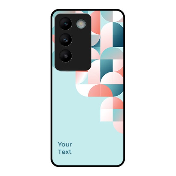 Vivo T3 5G Custom Glass Phone CaseStylish Semi - Circle Pattern Design