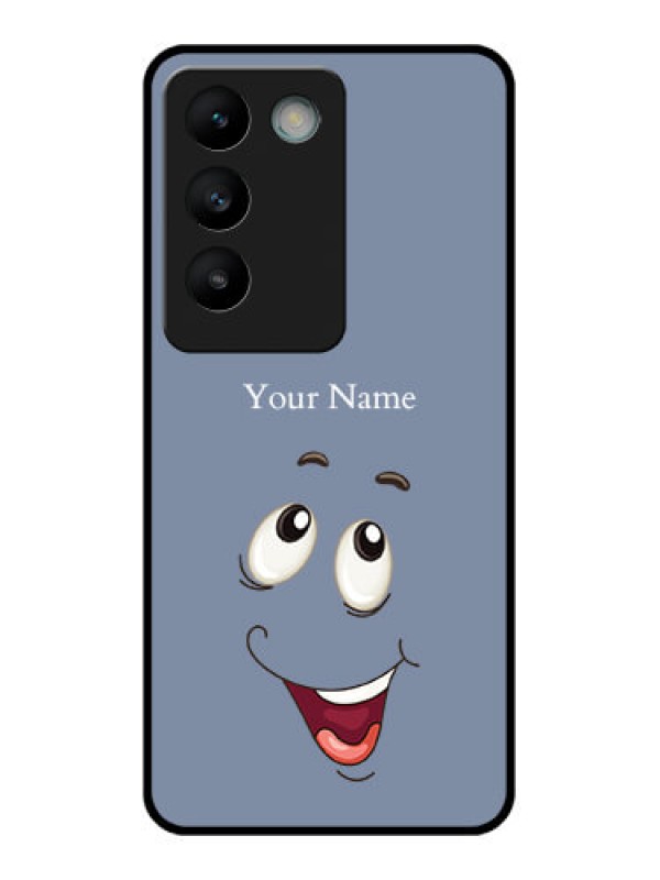 Custom Vivo T3 5G Custom Glass Phone CaseLaughing Cartoon Face Design