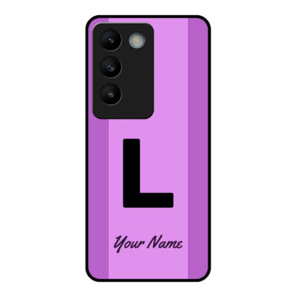 Vivo T3 5G Custom Glass Phone CaseTricolor Custom Text Design