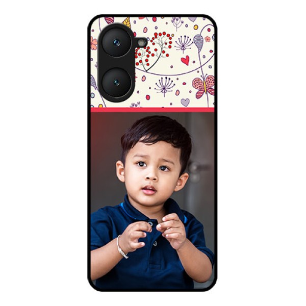 Vivo T3 Lite 5G Custom Glass Phone Case - Premium Floral Design