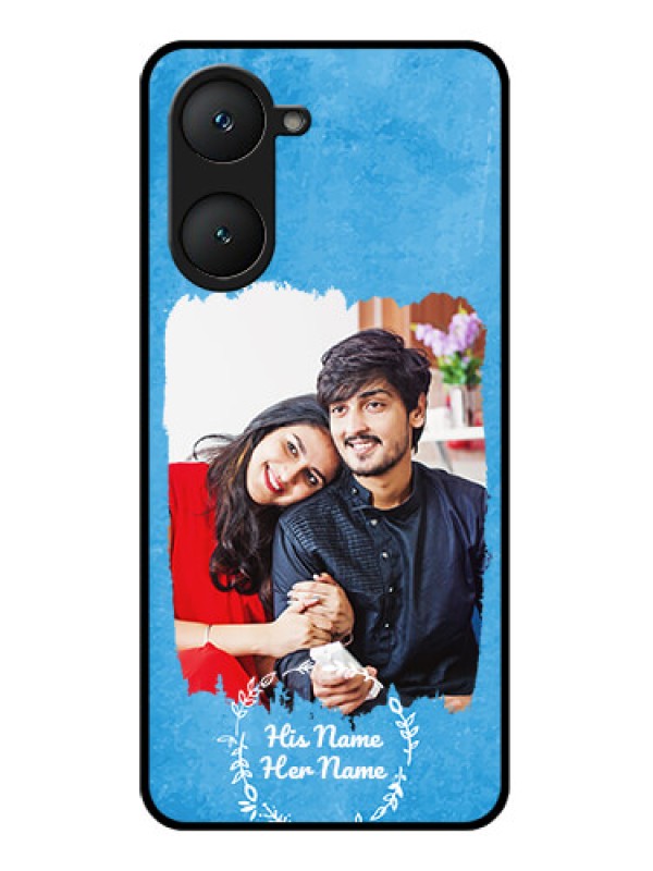 Custom Vivo T3 Lite 5G Custom Glass Phone Case - Blue Color Vintage Design