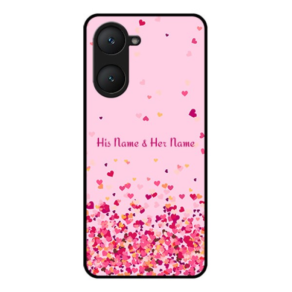 Vivo T3 Lite 5G Custom Glass Phone Case - Floating Hearts Design Vivo T3 Lite 5G Custom Glass Phone Case - Floating Hearts Design