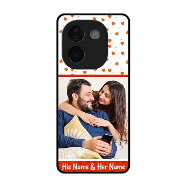 Vivo T3 Pro 5G Custom Glass Phone CaseOrange Love Symbol Design Vivo T3 Pro 5G Custom Glass Phone CaseOrange Love Symbol Design