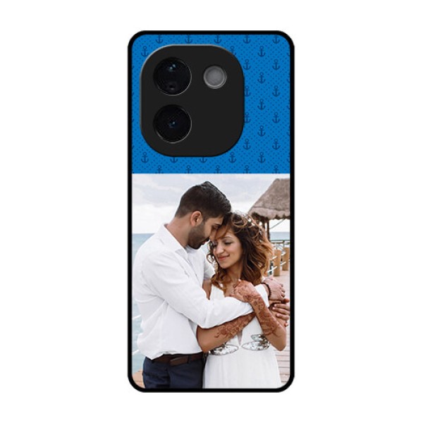 Vivo T3 Pro 5G Custom Glass Phone CaseBlue Anchors Design