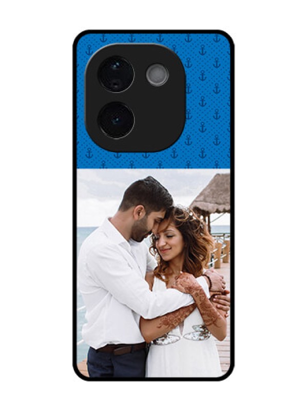 Custom Vivo T3 Pro 5G Custom Glass Phone CaseBlue Anchors Design