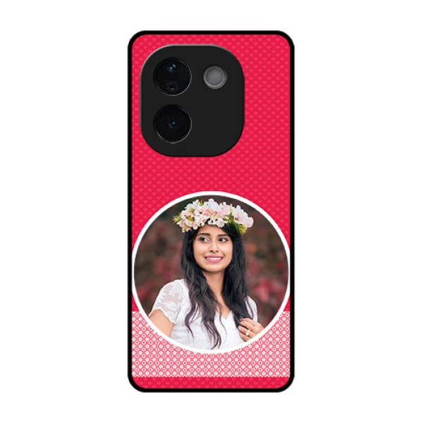 Vivo T3 Pro 5G Custom Glass Phone CasePink Color Pattern Design Vivo T3 Pro 5G Custom Glass Phone CasePink Color Pattern Design